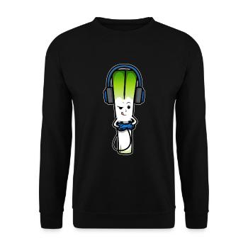 Leek Gambler Gamer Contrôleur de jeu vidéo - Sweat-shirt Unisexe - noir - Devant - Alina (178cm) & Michal (187cm)