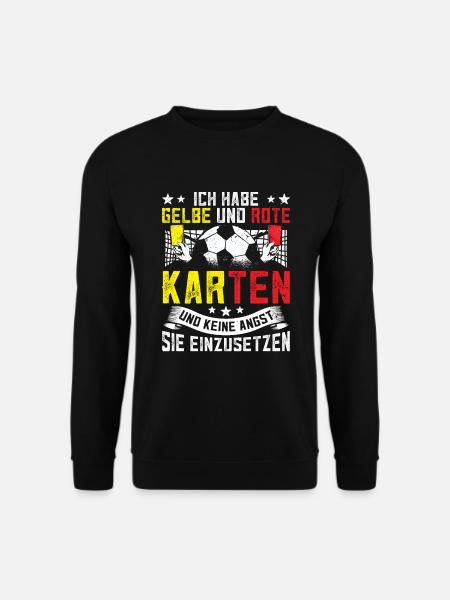 Schiri Schiedsrichter Karten Fußball Gelbe Karte - Unisex Pullover - Schwarz