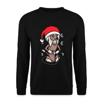 Noël Chinois Crested Dog Gamer Chinois - Sweat-shirt Unisexe - noir - Devant - Alina (178cm) & Michal (187cm)