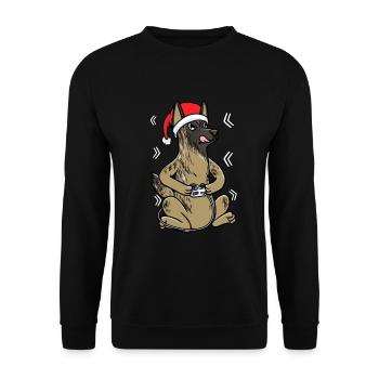 Christmas Hollandse Herdershond Dog Gamer - Unisex Sweatshirt - black - Front - Alina (178cm) & Michal (187cm)