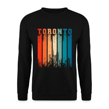 Toronto Vintage Canada - Unisex Pullover - Schwarz - Vorne - Alina (178cm) & Michal (187cm)