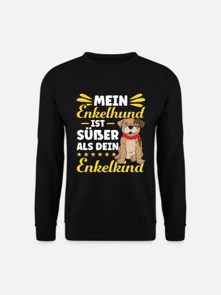 Hunde Opa Hundeopa Enkelhund Großeltern Hunde Oma - Unisex Pullover - Schwarz
