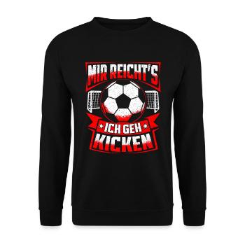 Fußball Fussball Kicken Fußballer Kinder - Unisex Pullover - Schwarz - Vorne - Alina (178cm) & Michal (187cm)
