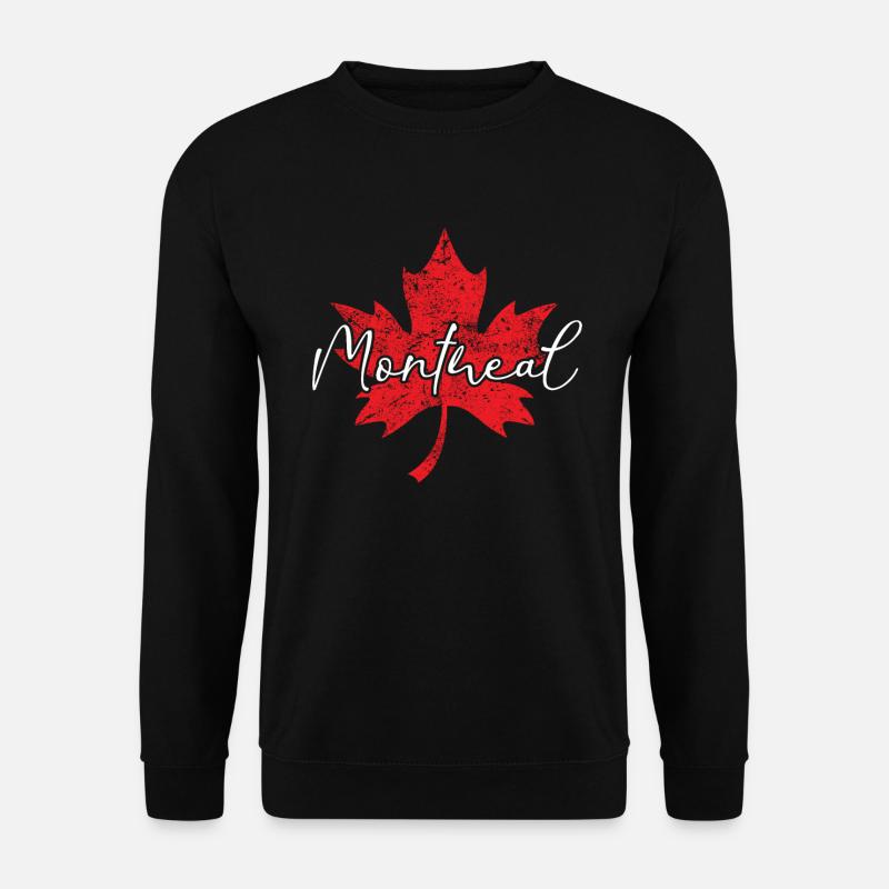 Montreal Canada Red White Cloverleaf - Unisex Sweatshirt - black