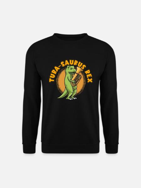 Tuba-Saurus Rex Dinosaure Tuba Tuba Tuba Tuba - Sweat-shirt Unisexe - noir