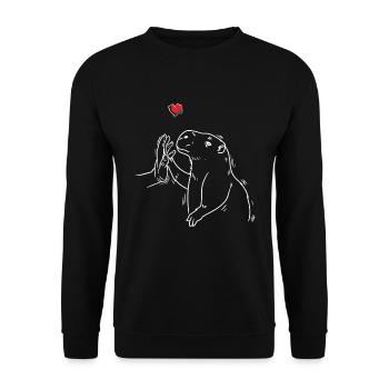 Capybara capybara rodent - Unisex Sweatshirt - black - Front - Alina (178cm) & Michal (187cm)