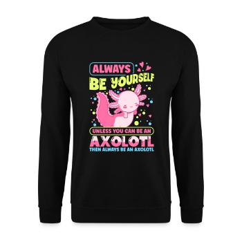 Axolotl - Unisex Pullover - Schwarz - Vorne - Alina (178cm) & Michal (187cm)