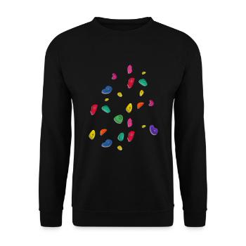 Outdoor Bergsteiger Klettern Kletterer Berge - Unisex Pullover - Schwarz - Vorne - Alina (178cm) & Michal (187cm)