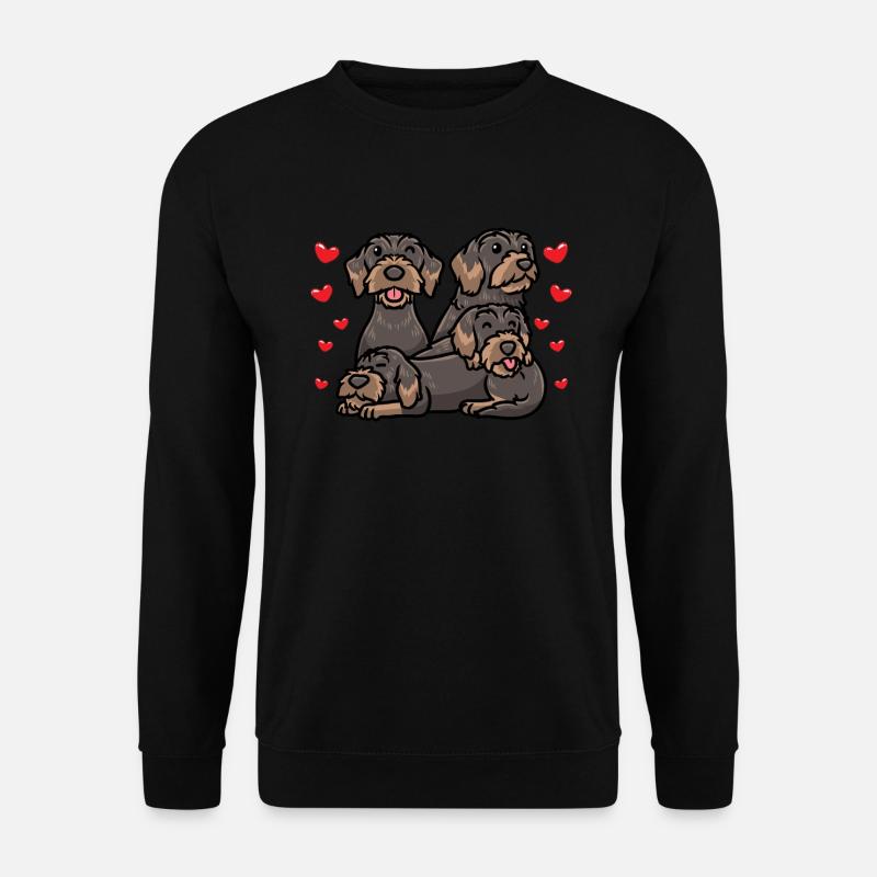 Rauhaardackel Dackel Hund - Unisex Pullover - Schwarz