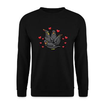 Beo Vogel Mynah Vogelliebhaber - Unisex Pullover - Schwarz - Vorne - Alina (178cm) & Michal (187cm)