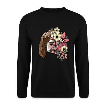 Spinone Italiano Dogs - Unisex Sweatshirt - black - Front - Alina (178cm) & Michal (187cm)