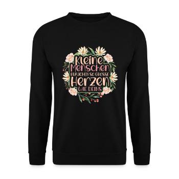 Erzieherin Erzieher Kindergarten Kindergärtnerin - Unisex Pullover - Schwarz - Vorne - Alina (178cm) & Michal (187cm)