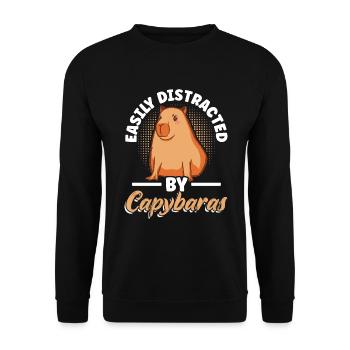 Capybara capybara rodent - Unisex Sweatshirt - black - Front - Alina (178cm) & Michal (187cm)
