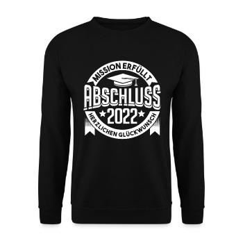 Schulabschluss Abschluss 2022 - Unisex Pullover - Schwarz - Vorne - Alina (178cm) & Michal (187cm)