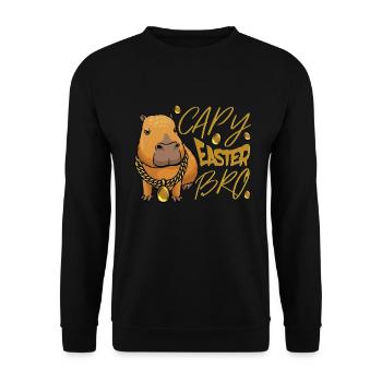 Capybara capybara rodent - Unisex Sweatshirt - black - Front - Alina (178cm) & Michal (187cm)