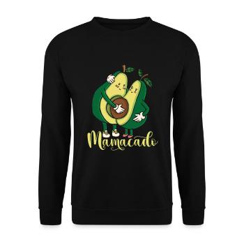 Mamacado Avocado Pregnancy Mom - Unisex Sweatshirt - black - Front - Alina (178cm) & Michal (187cm)