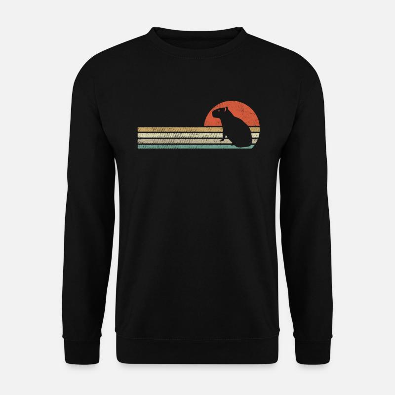 Capybara Tier Wasserschwein Nagetier - Unisex Pullover - Schwarz