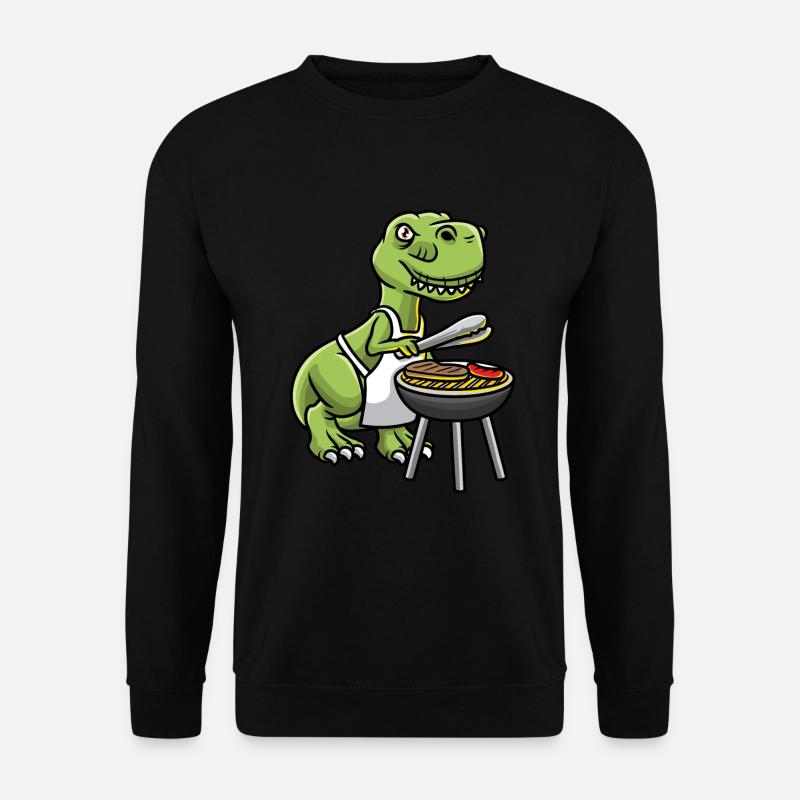 Griller Dinosaurier T-Rex Grillen BBQ - Unisex Pullover - Schwarz