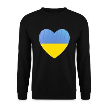 Ukraine Cœur Paix Liberté Poutine - Sweat-shirt Unisexe - noir - Devant - Alina (178cm) & Michal (187cm)