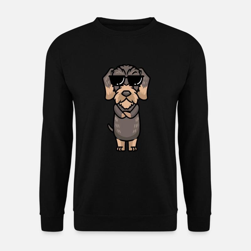 Rauhaardackel Dackel Hund - Unisex Pullover - Schwarz