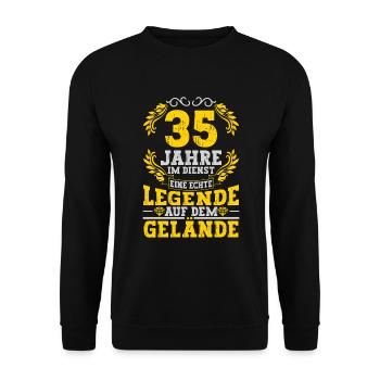 35th anniversary of the company's service - Unisex Sweatshirt - black - Front - Alina (178cm) & Michal (187cm)