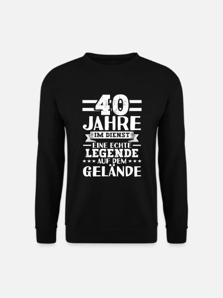 40 Jähriges Dienstjubiläum Firmenjubiläum - Unisex Pullover - Schwarz
