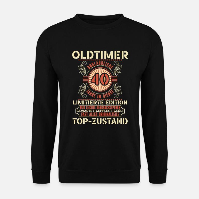 40 Jähriges Dienstjubiläum Firmenjubiläum - Unisex Pullover - Schwarz