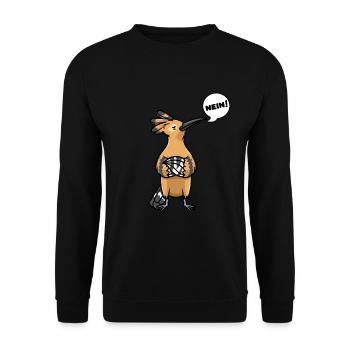 Sturer Wiedehopf Vogel - Unisex Pullover - Schwarz - Vorne - Alina (178cm) & Michal (187cm)