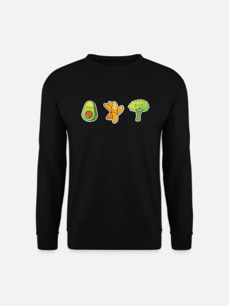 Vegan Avocado Broccoli Healthy Diet - Unisex Sweatshirt - black