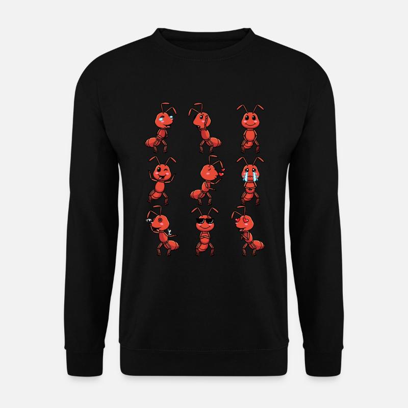 Emoticon de fourmi de feu - Sweat-shirt Unisexe - noir
