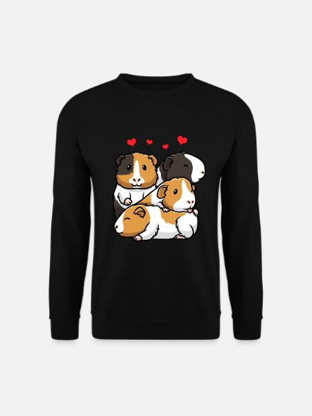 Meerschweinchen Hausmeerschweinchen - Unisex Pullover - Schwarz