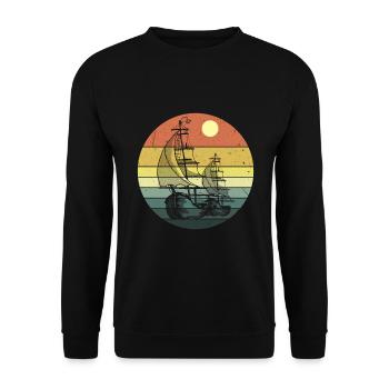 Sailor Gift Voilier Voilier Voilier - Sweat-shirt Unisexe - noir - Devant - Alina (178cm) & Michal (187cm)