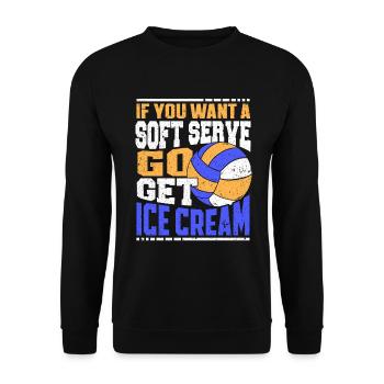Volleyball player Volleyball - Unisex Sweatshirt - black - Front - Alina (178cm) & Michal (187cm)