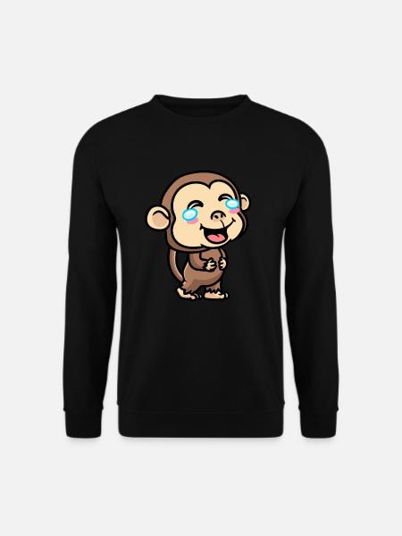 Monkey Emoticon Emotion Monkey Lover - Unisex Sweatshirt - black