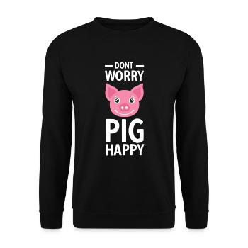 Farm Pigs Farmer Piglet Animal Humor - Unisex Sweatshirt - black - Front - Alina (178cm) & Michal (187cm)