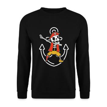 Children Schoolchild Back to school Pirate Captain - Unisex Sweatshirt - black - Front - Alina (178cm) & Michal (187cm)