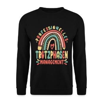 Erzieherin Kindergärtnerin - Unisex Pullover - Schwarz - Vorne - Alina (178cm) & Michal (187cm)