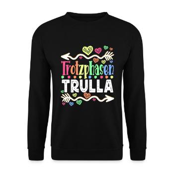 Erzieherin Lustig Kindergärtnerin - Unisex Pullover - Schwarz - Vorne - Alina (178cm) & Michal (187cm)