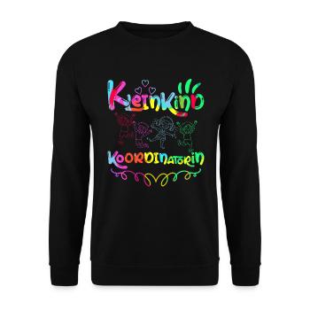 Erzieherin Kindergarten Kindergärtnerin - Unisex Pullover - Schwarz - Vorne - Alina (178cm) & Michal (187cm)