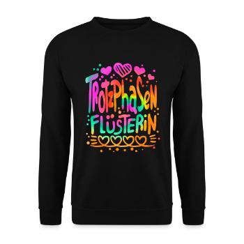 Erzieherin Lustig Kindergärtnerin - Unisex Pullover - Schwarz - Vorne - Alina (178cm) & Michal (187cm)