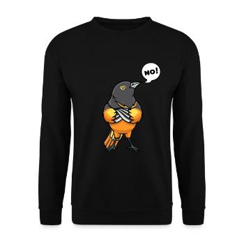 Baltimoretrupial Bird Stubborn Non - Sweat-shirt Unisexe - noir - Devant - Alina (178cm) & Michal (187cm)