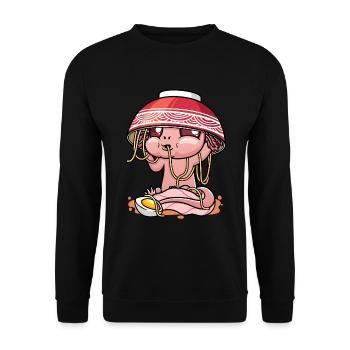 Axolotl Kawaii Ramen Noodles Anime - Unisex Sweatshirt - black - Front - Alina (178cm) & Michal (187cm)