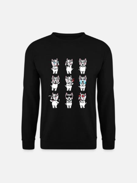 West Highland White Terrier Hund Westie - Unisex Pullover - Schwarz
