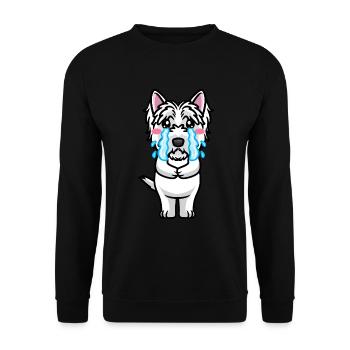 West Highland White Terrier Dog Westie - Unisex Sweatshirt - black - Front - Alina (178cm) & Michal (187cm)