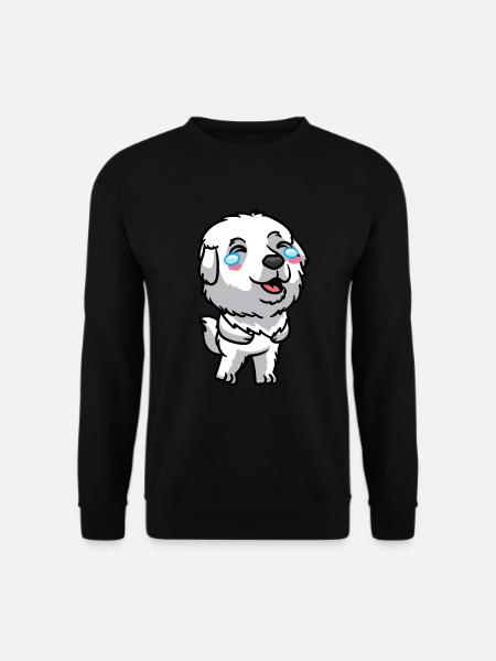 Pyrenean Mountain Dog Laughing - Unisex Sweatshirt - black