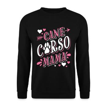 Cane Corso Mama Italian Mastiff - Unisex Sweatshirt - black - Front - Alina (178cm) & Michal (187cm)