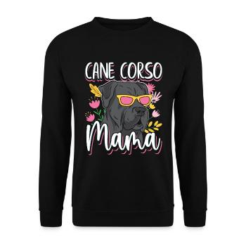 Cane Corso Mama Italian Mastiff - Unisex Sweatshirt - black - Front - Alina (178cm) & Michal (187cm)