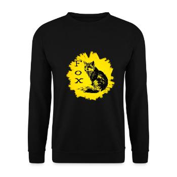 Fox - Unisex Sweatshirt - black - Front - Alina (178cm) & Michal (187cm)