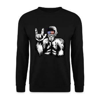 Bigfoot Independence Day Amérique États-Unis - Sweat-shirt Unisexe - noir - Devant - Alina (178cm) & Michal (187cm)