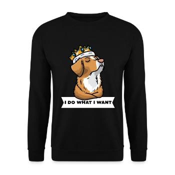 Canard de la Nouvelle-Écosse Tolling Retriever Dog - Sweat-shirt Unisexe - noir - Devant - Alina (178cm) & Michal (187cm)